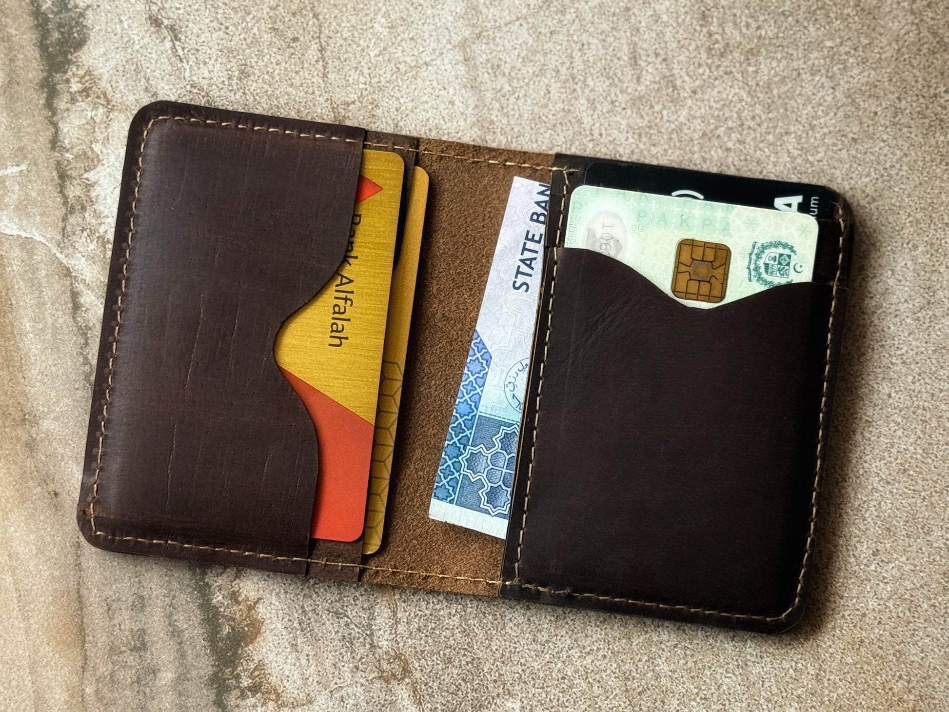 Dark Brown Smart Leather Wallet