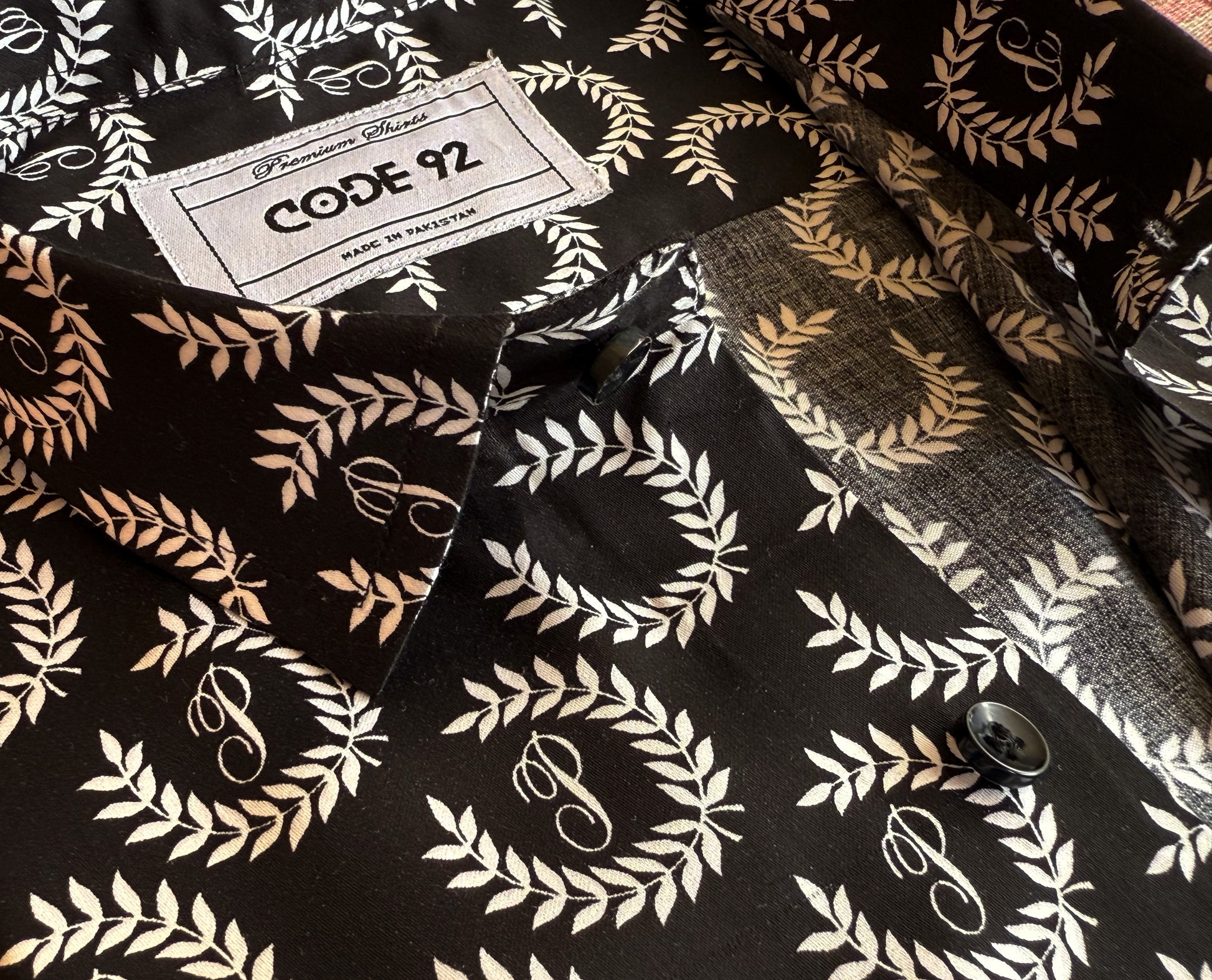 White & Black Printed Shirt