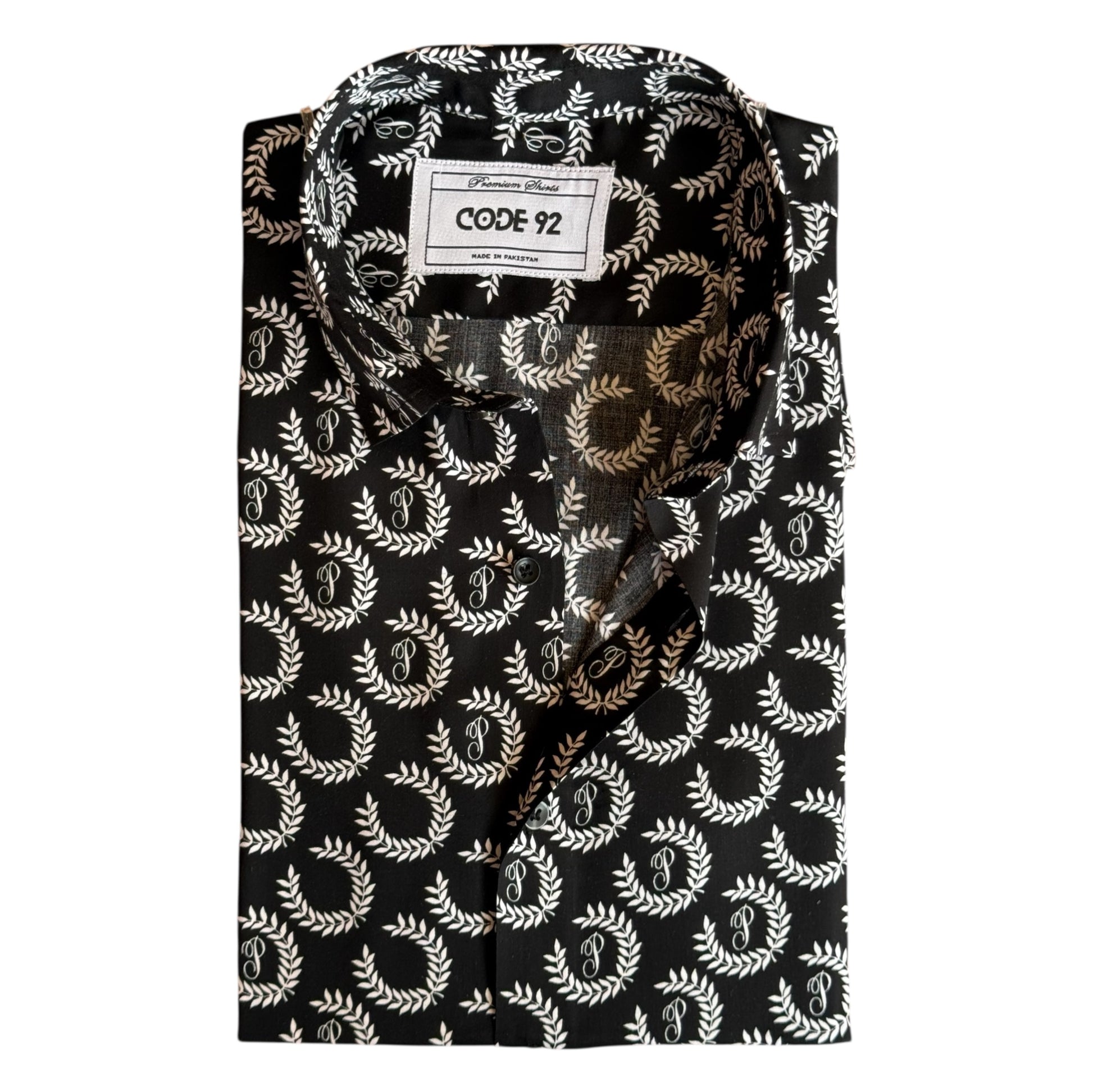 White & Black Printed Shirt