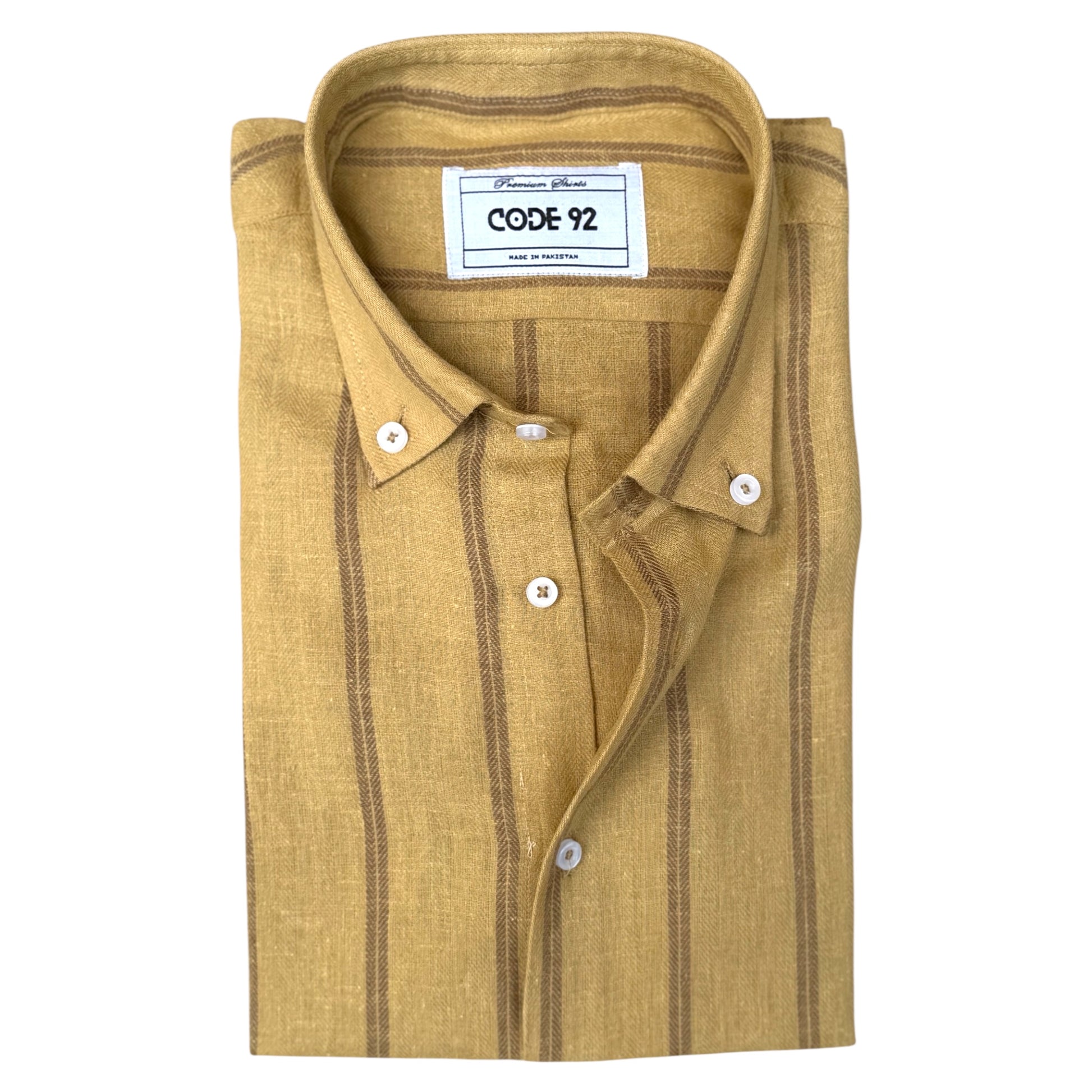 Mustard Brown Linen Shirt