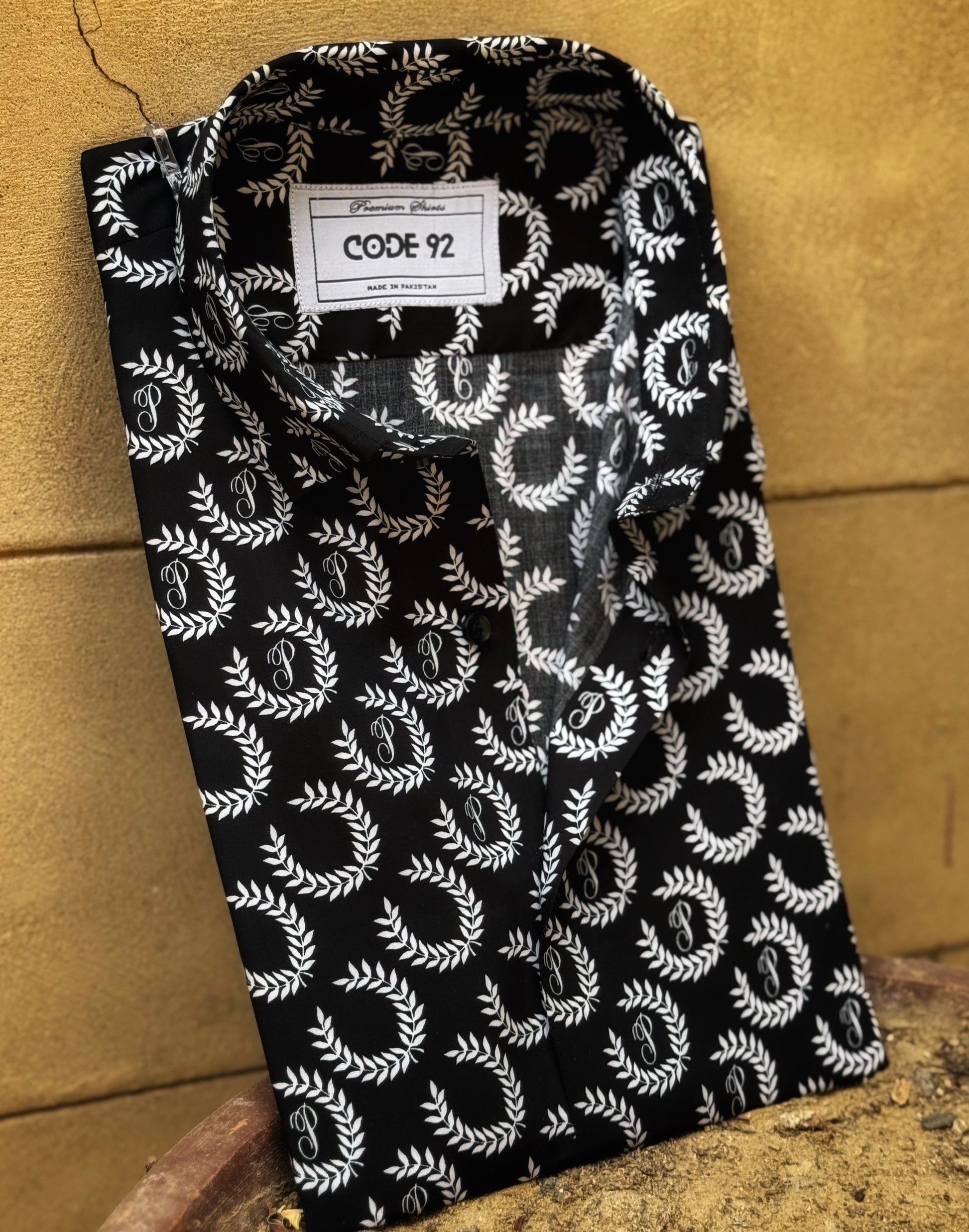 White & Black Printed Shirt