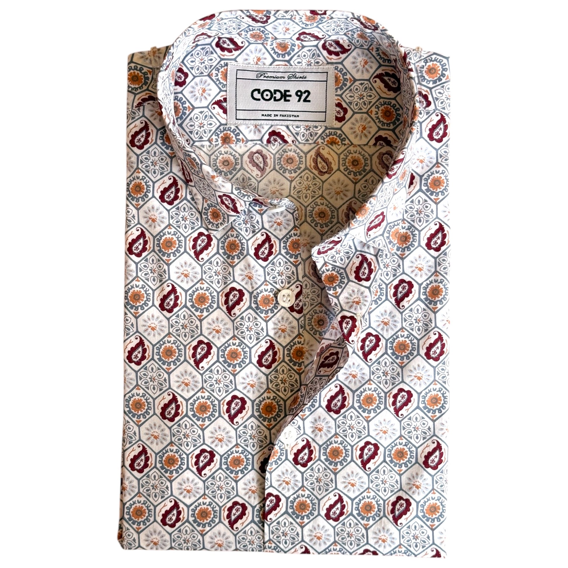 Ash White Printed Shirt