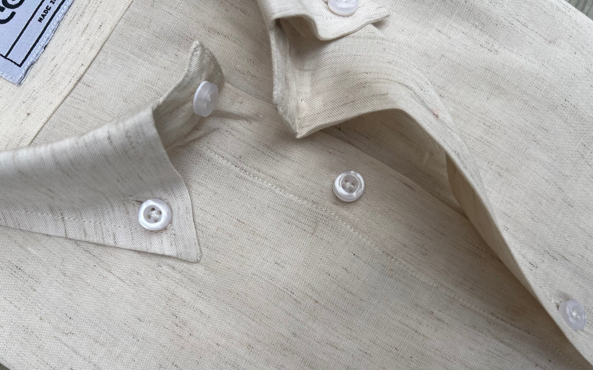 Ultra Soft Ash White Cotton Linen Shirt