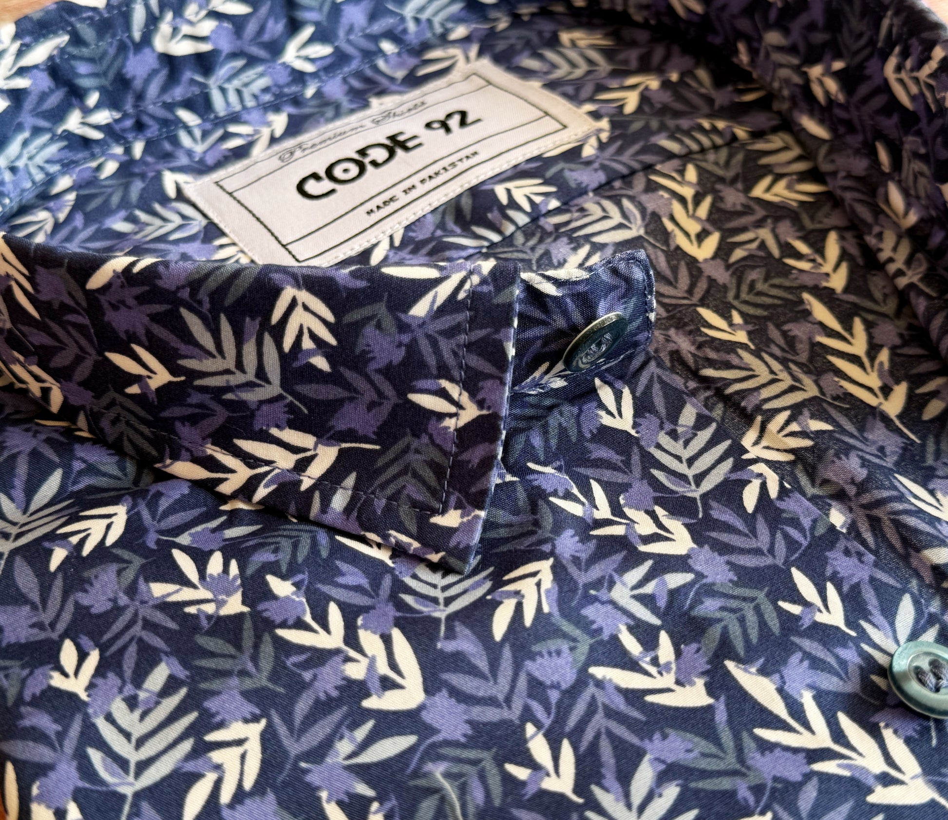 Blue Mini Floral Printed Shirt