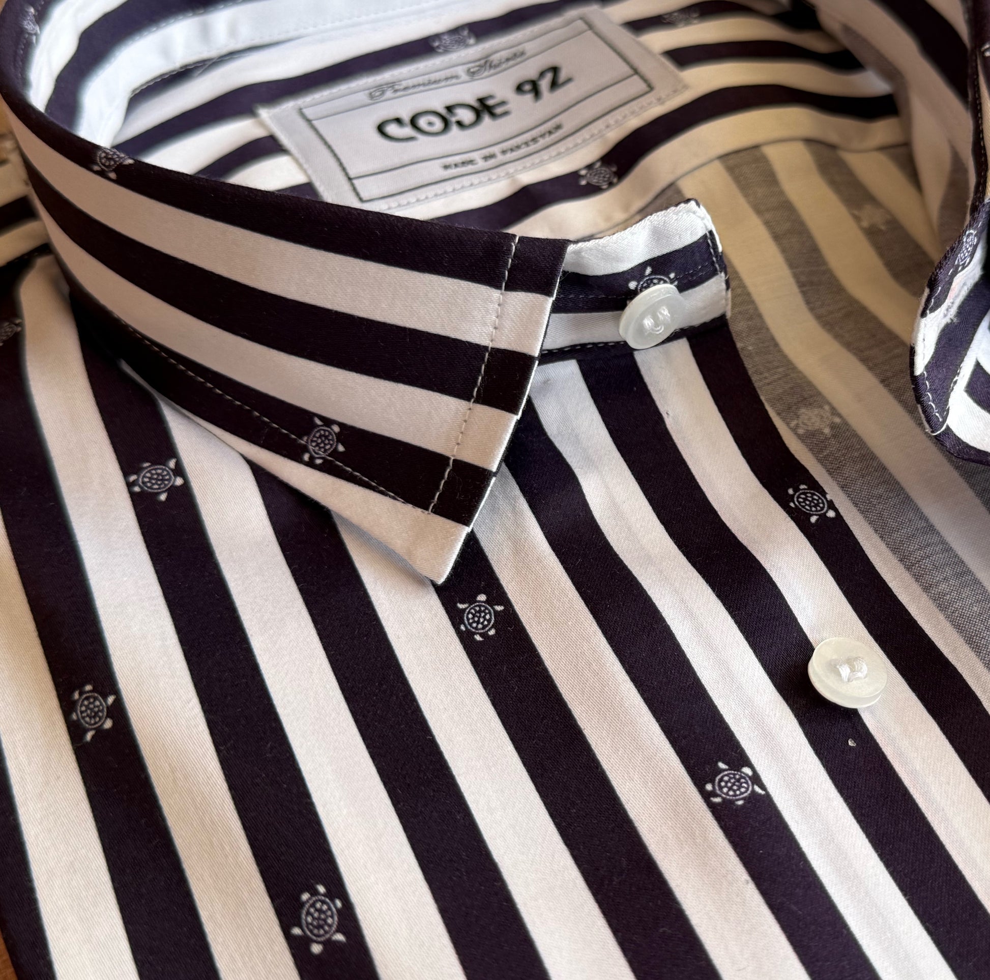 Turtles on Striped Printed Shirt