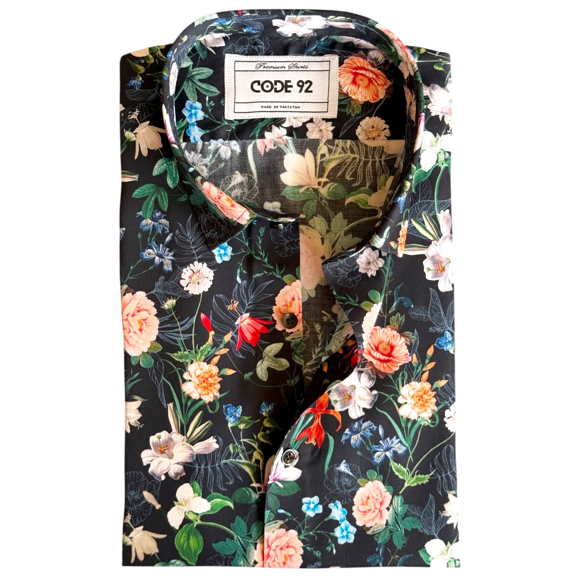 Green Floral Printed Shirt