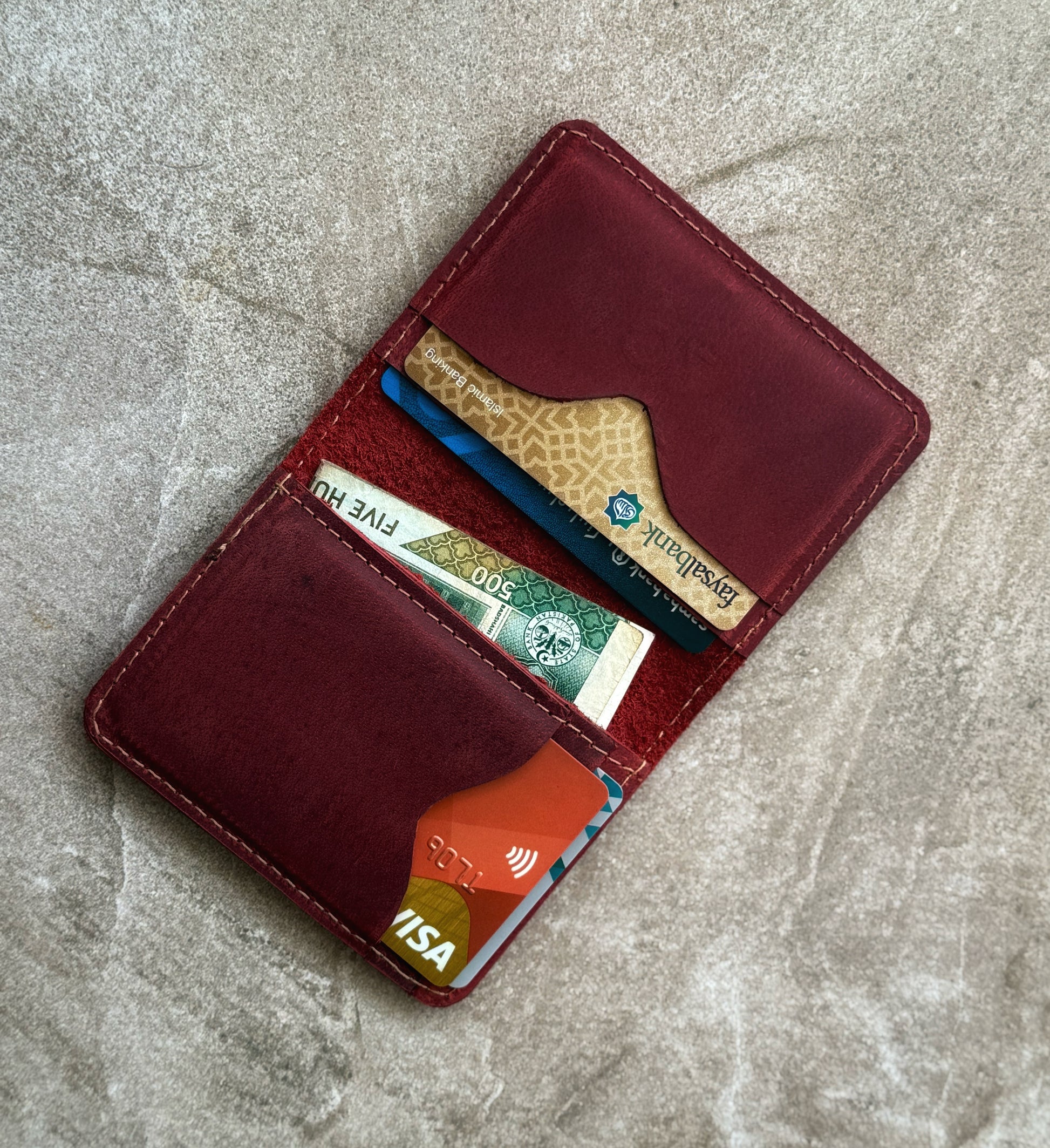 Brick Red Smart Leather Wallet