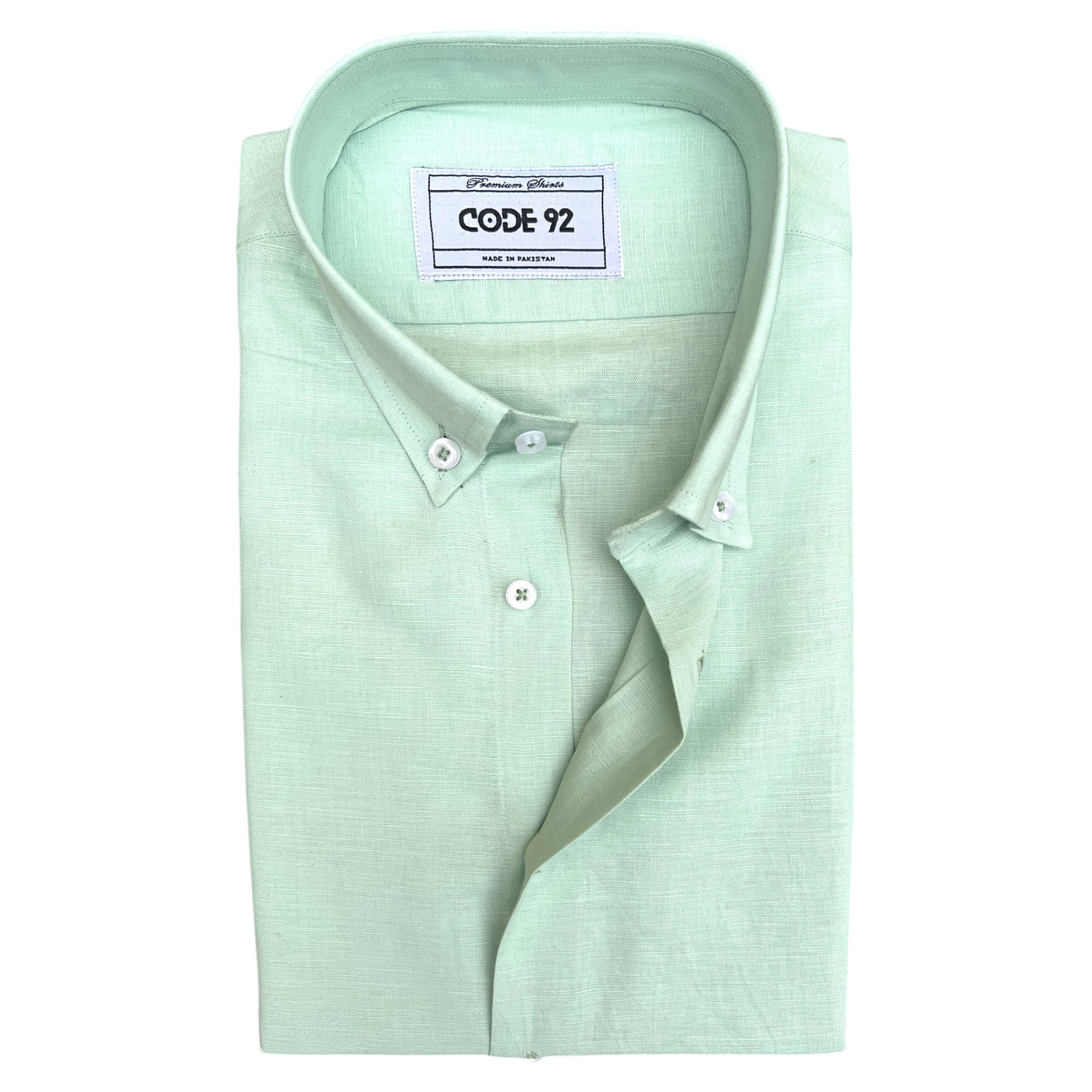 Lime Green Cotton Linen Shirt