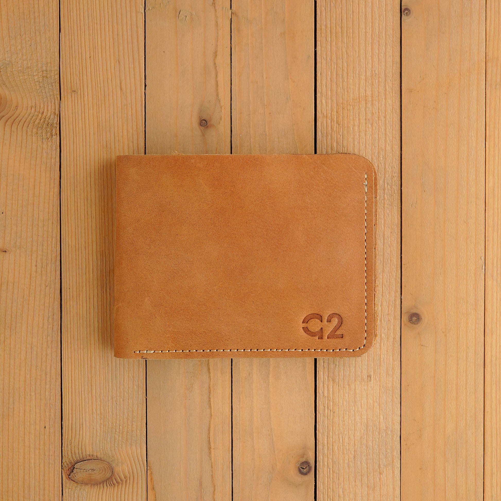 Bi-Fold Camel Brown Leather Wallet