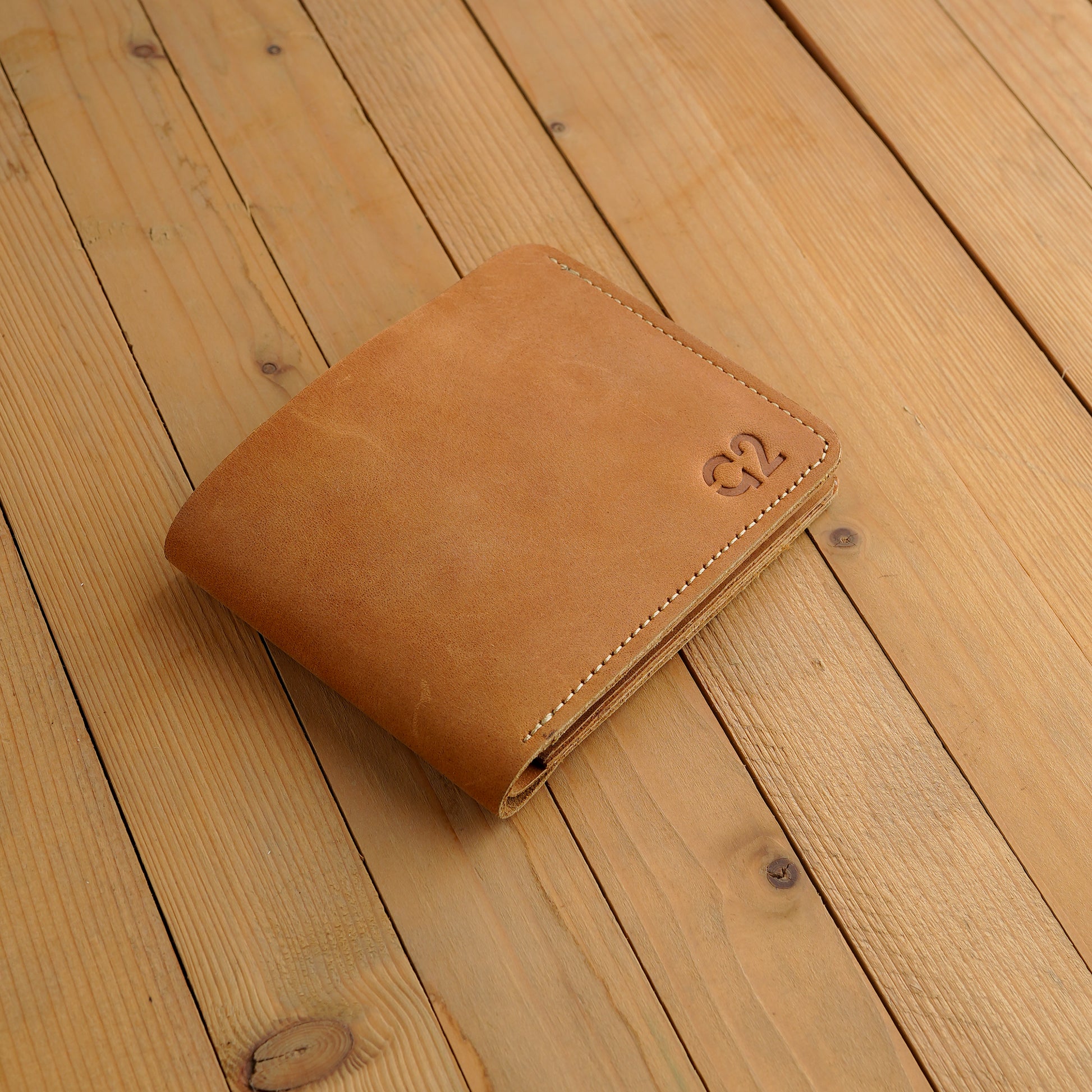 Bi-Fold Camel Brown Leather Wallet