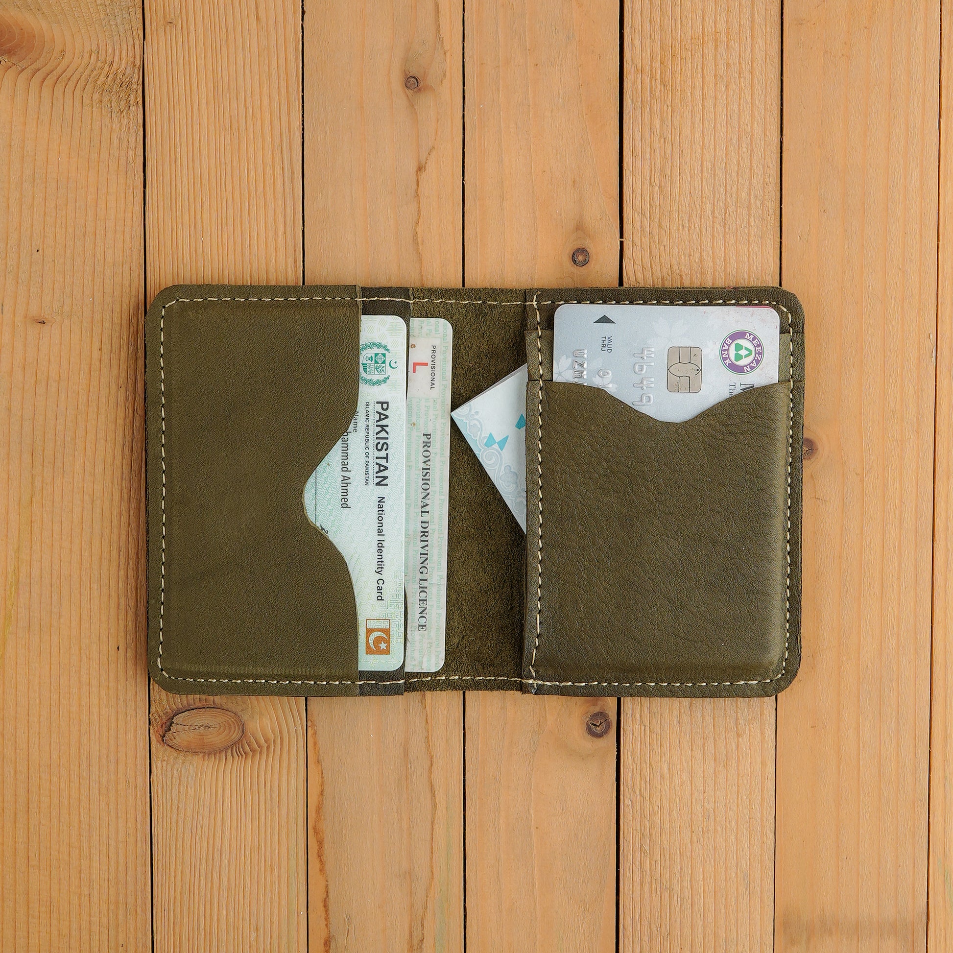 Olive Green Smart Leather Wallet