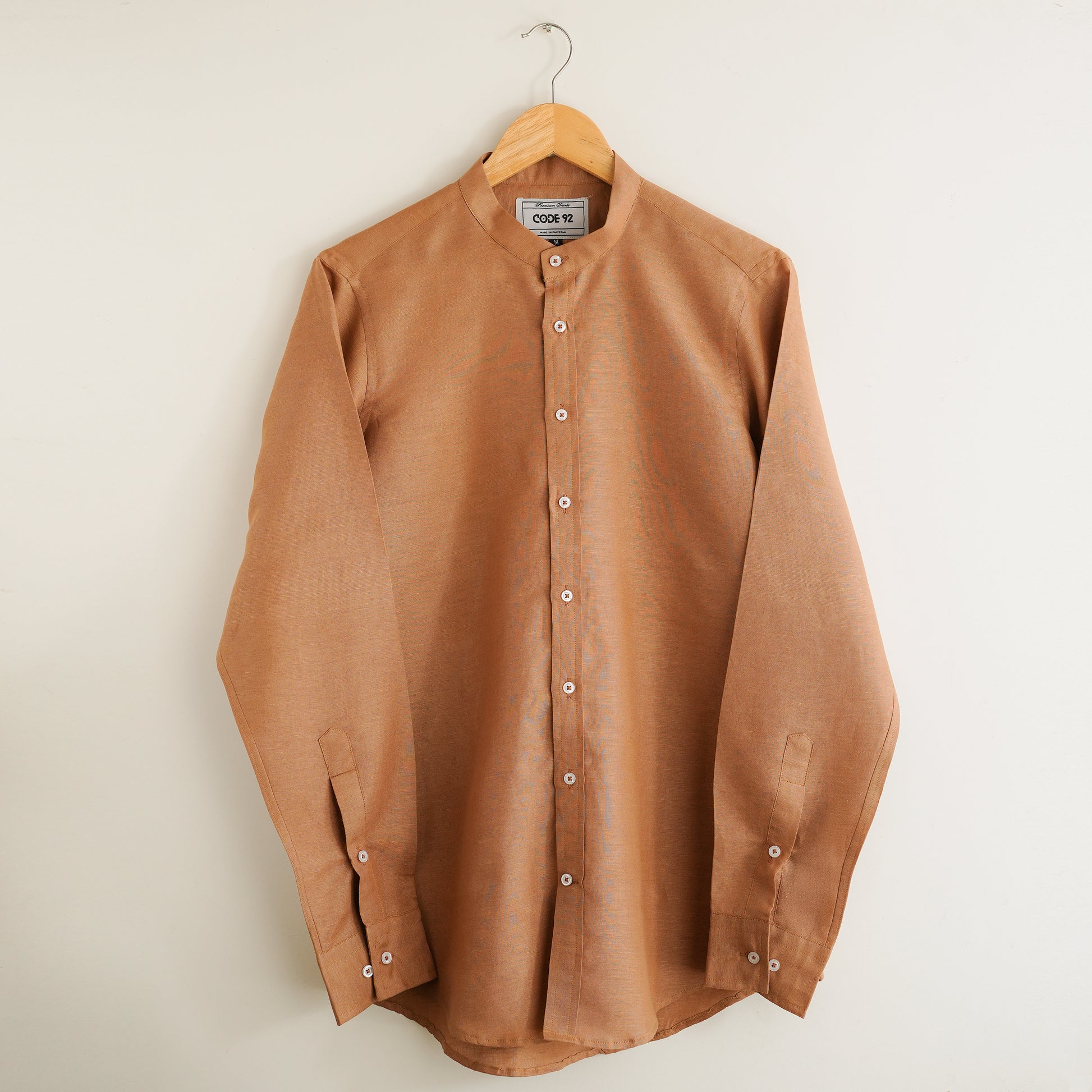 Coffee Cotton Linen Shirt