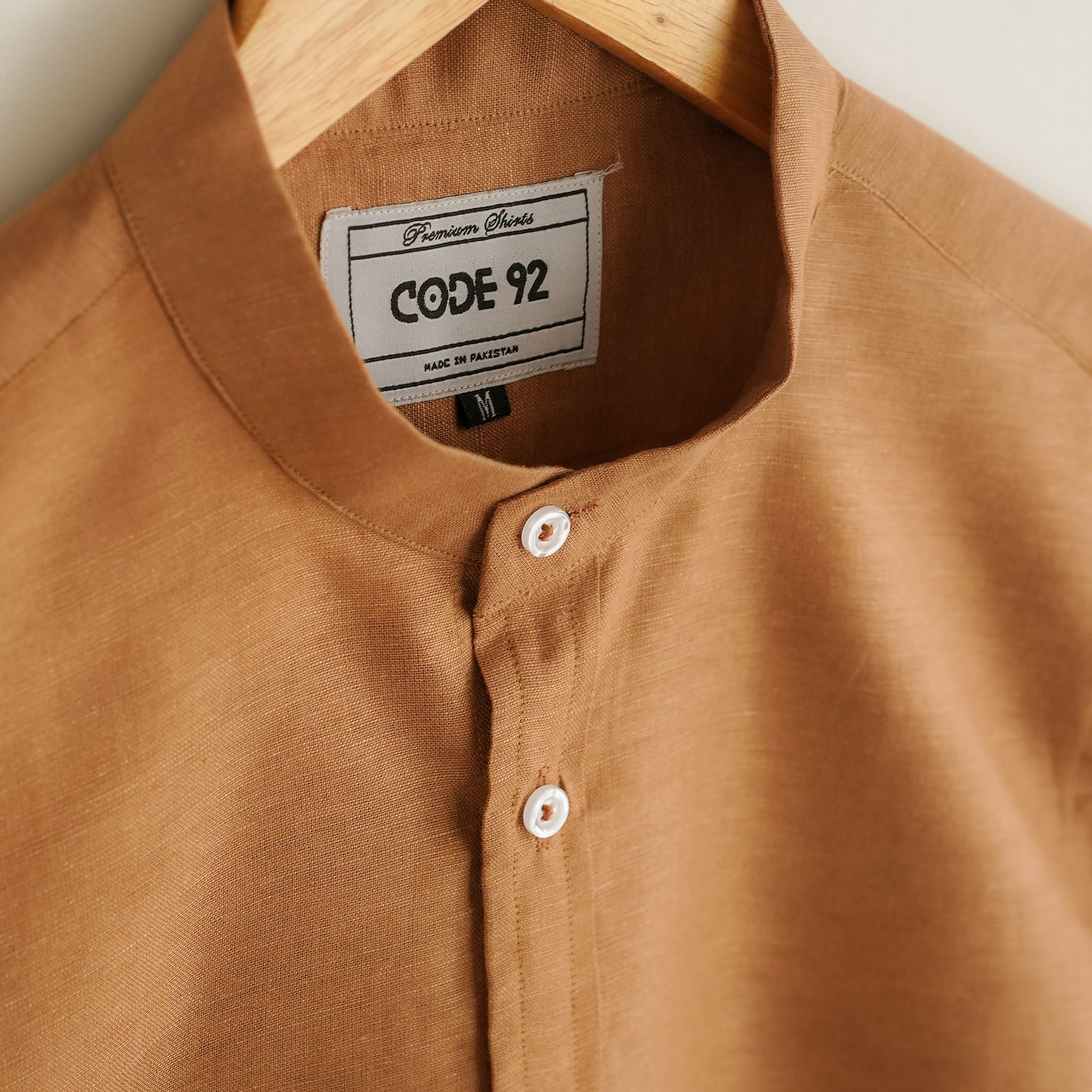 Coffee Cotton Linen Shirt