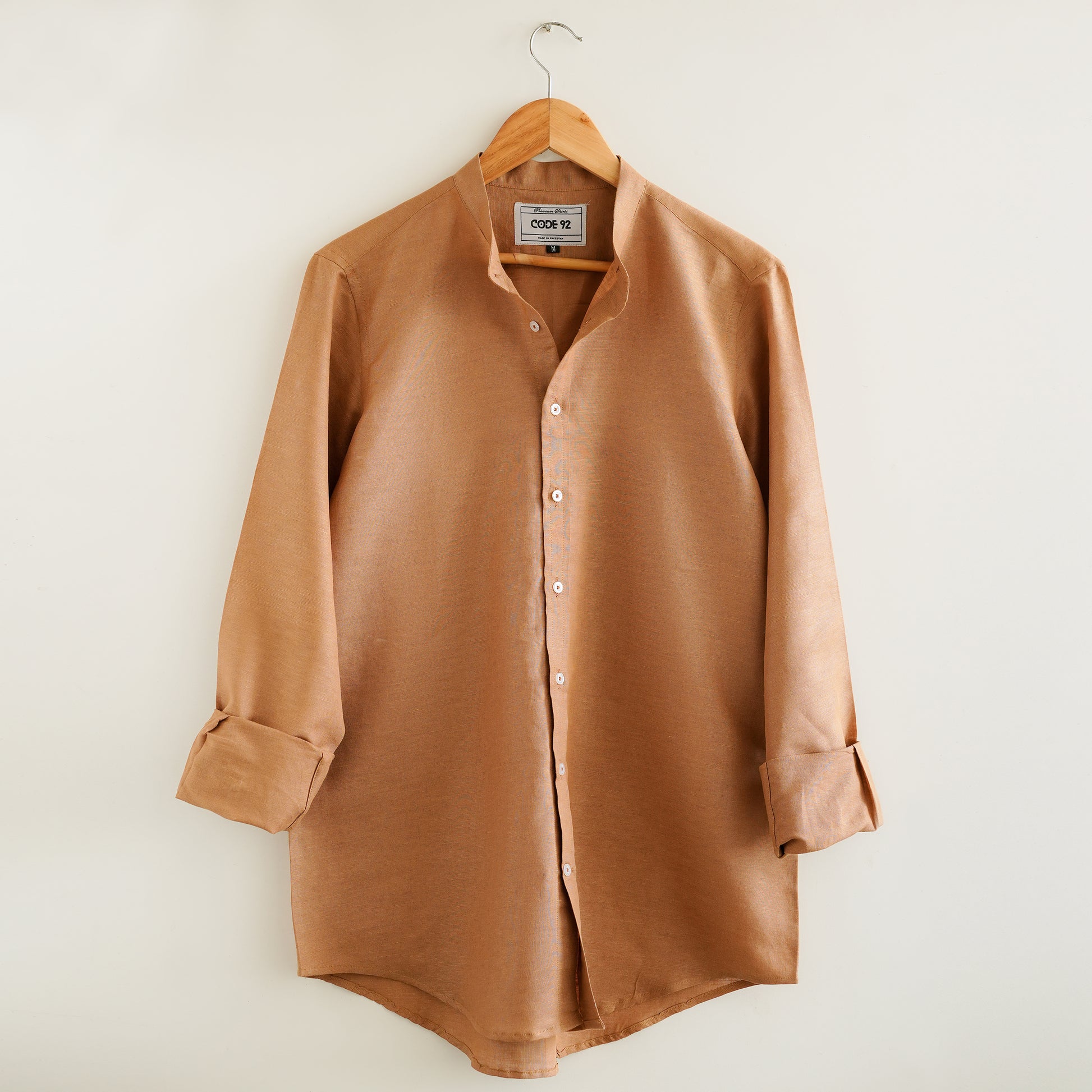 Coffee Cotton Linen Shirt