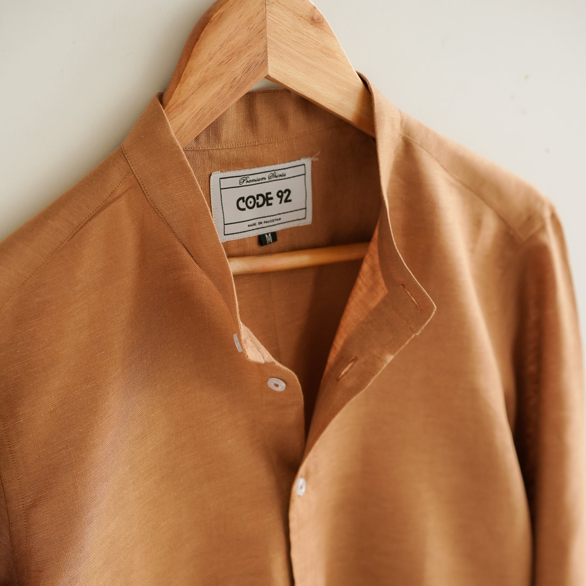 Coffee Cotton Linen Shirt