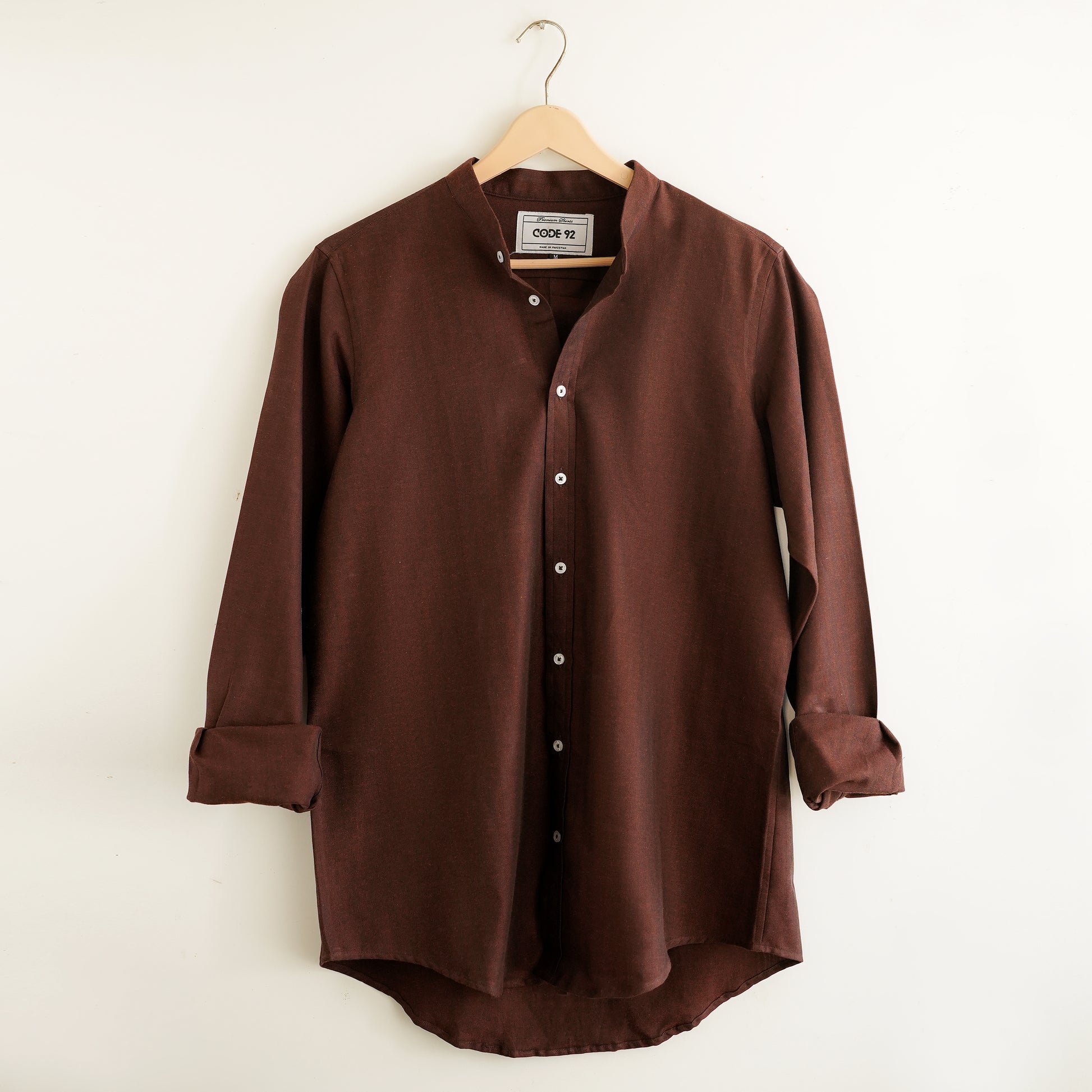 Brown Cotton Linen Shirt