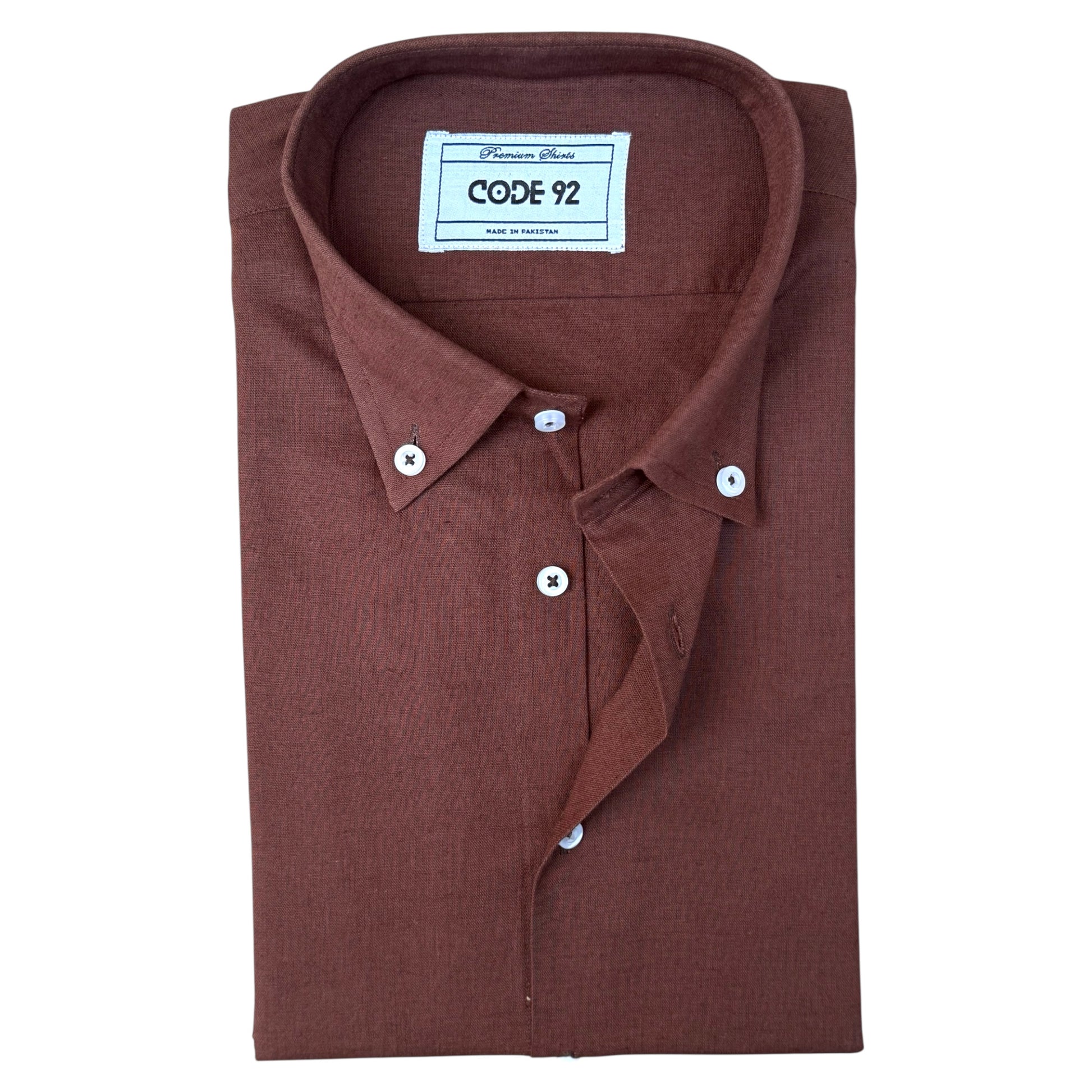 Chocolate Brown Cotton Linen Shirt