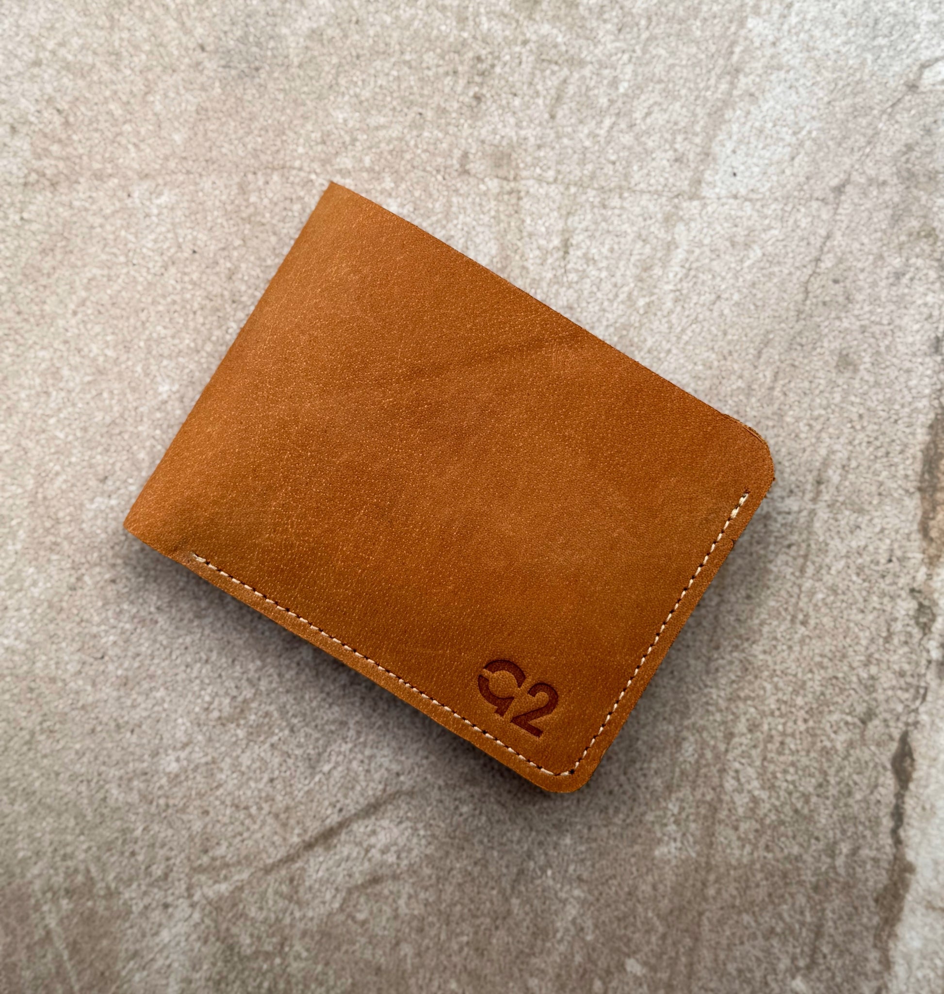 Bi-Fold Camel Brown Leather Wallet