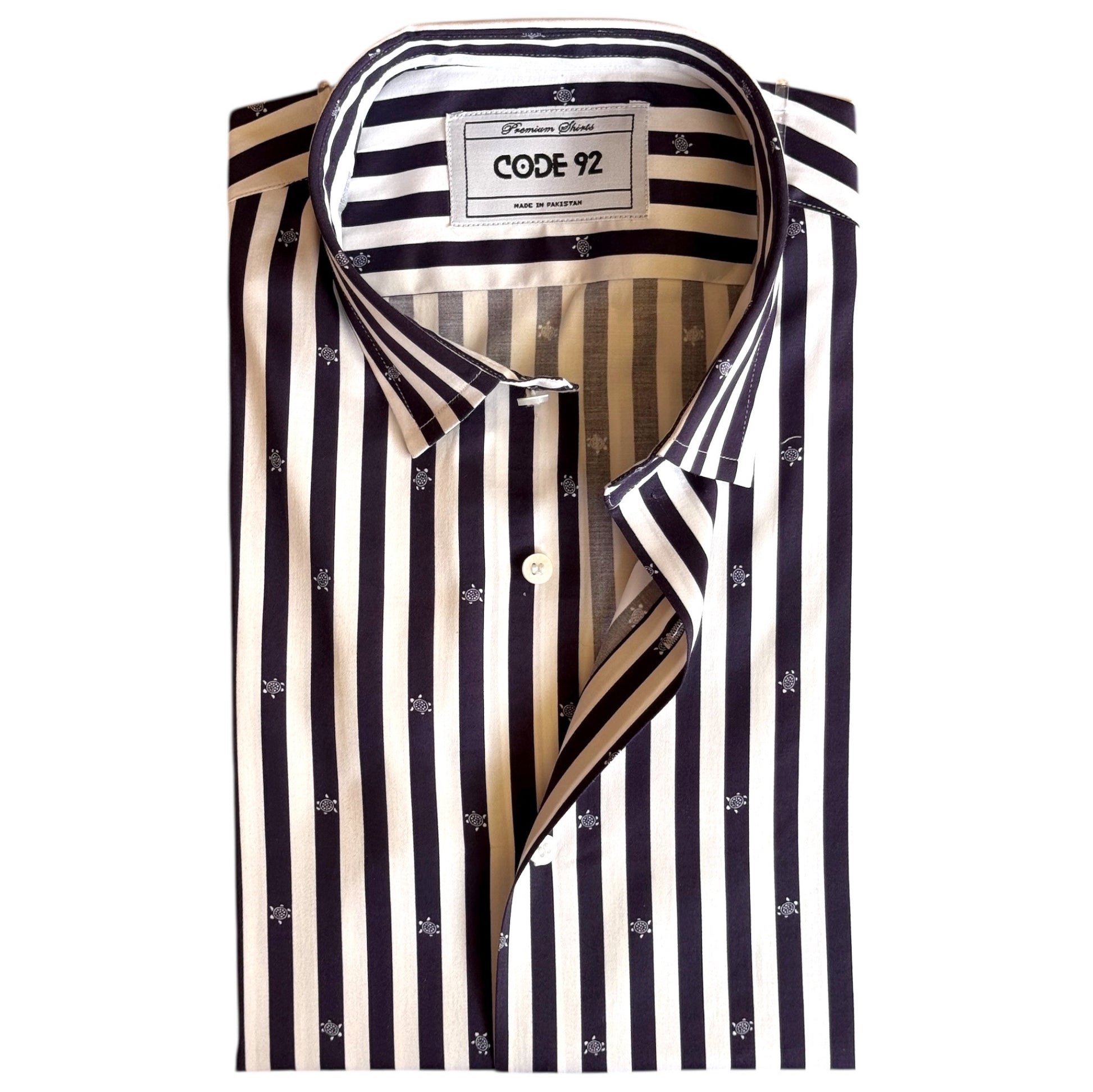 Turtles on Striped Printed Shirt
