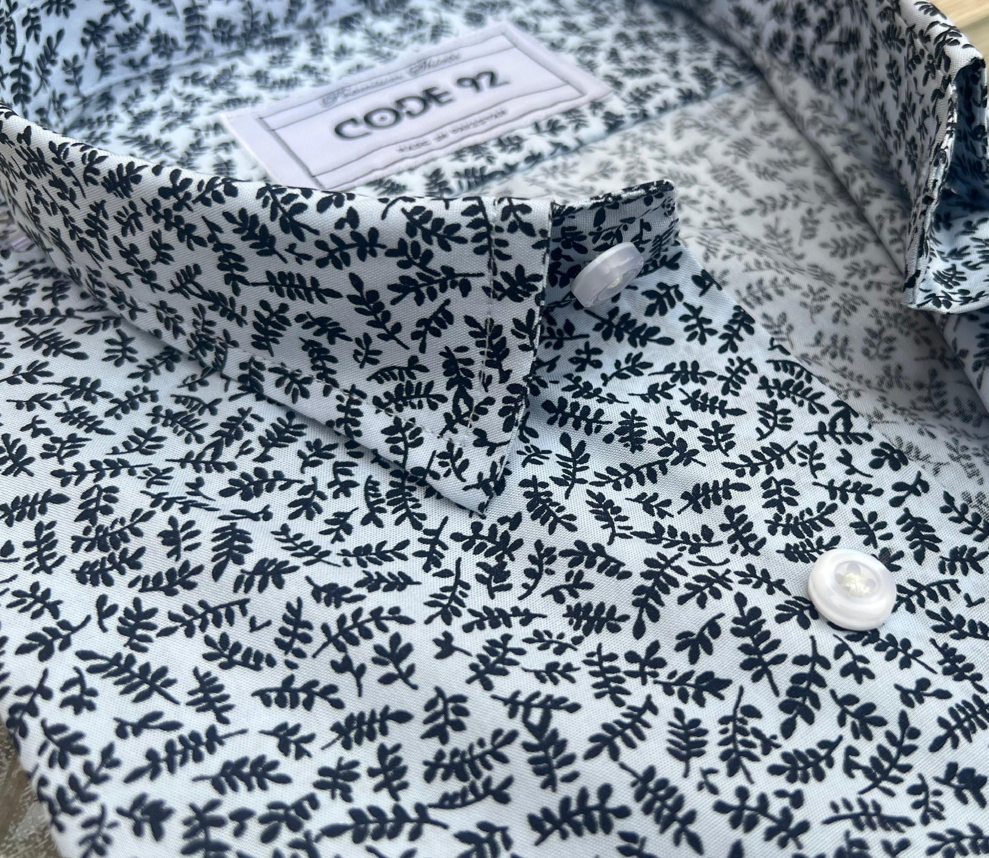 Mini Green Leaves Printed Shirt