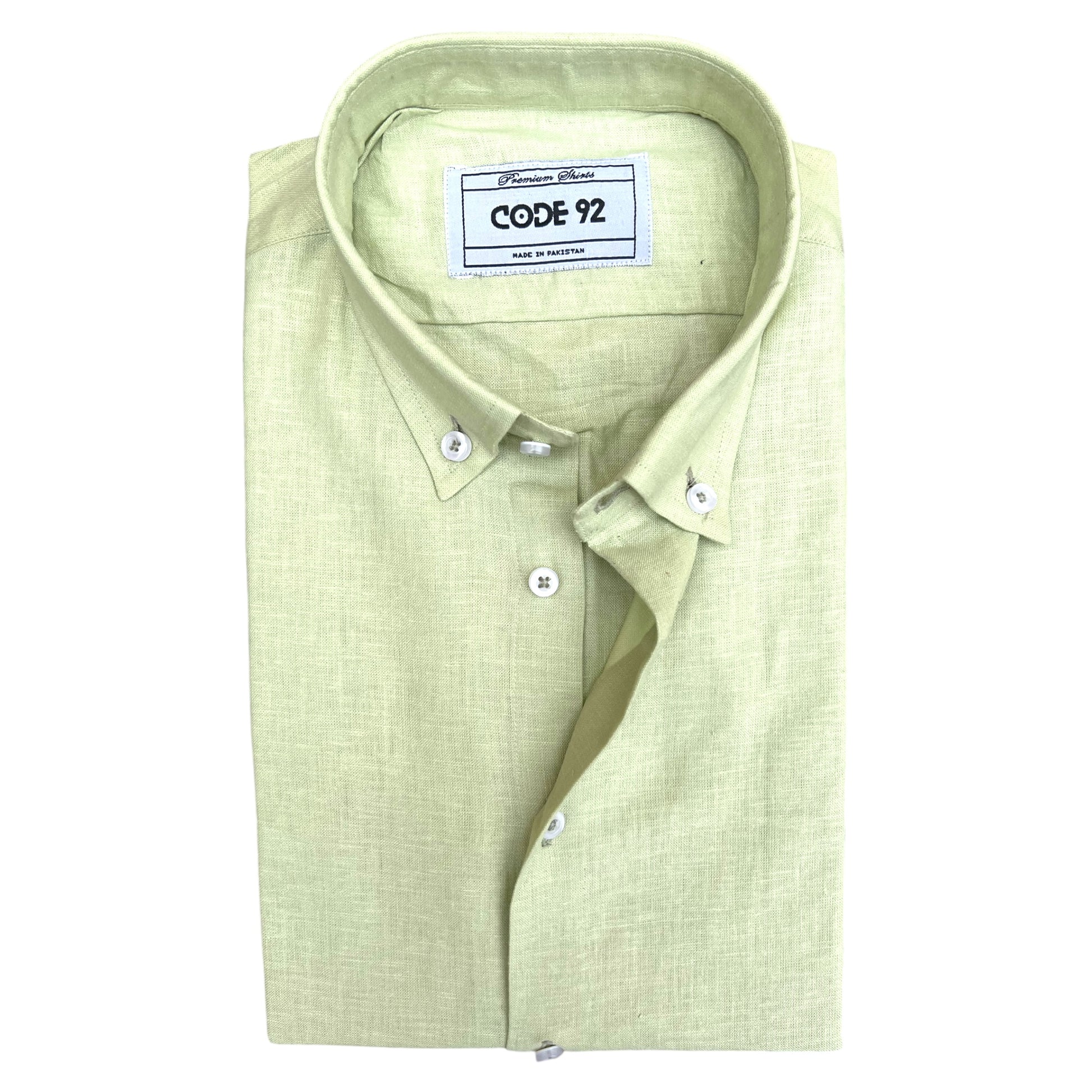 Lime Yellow Cotton Linen Shirt