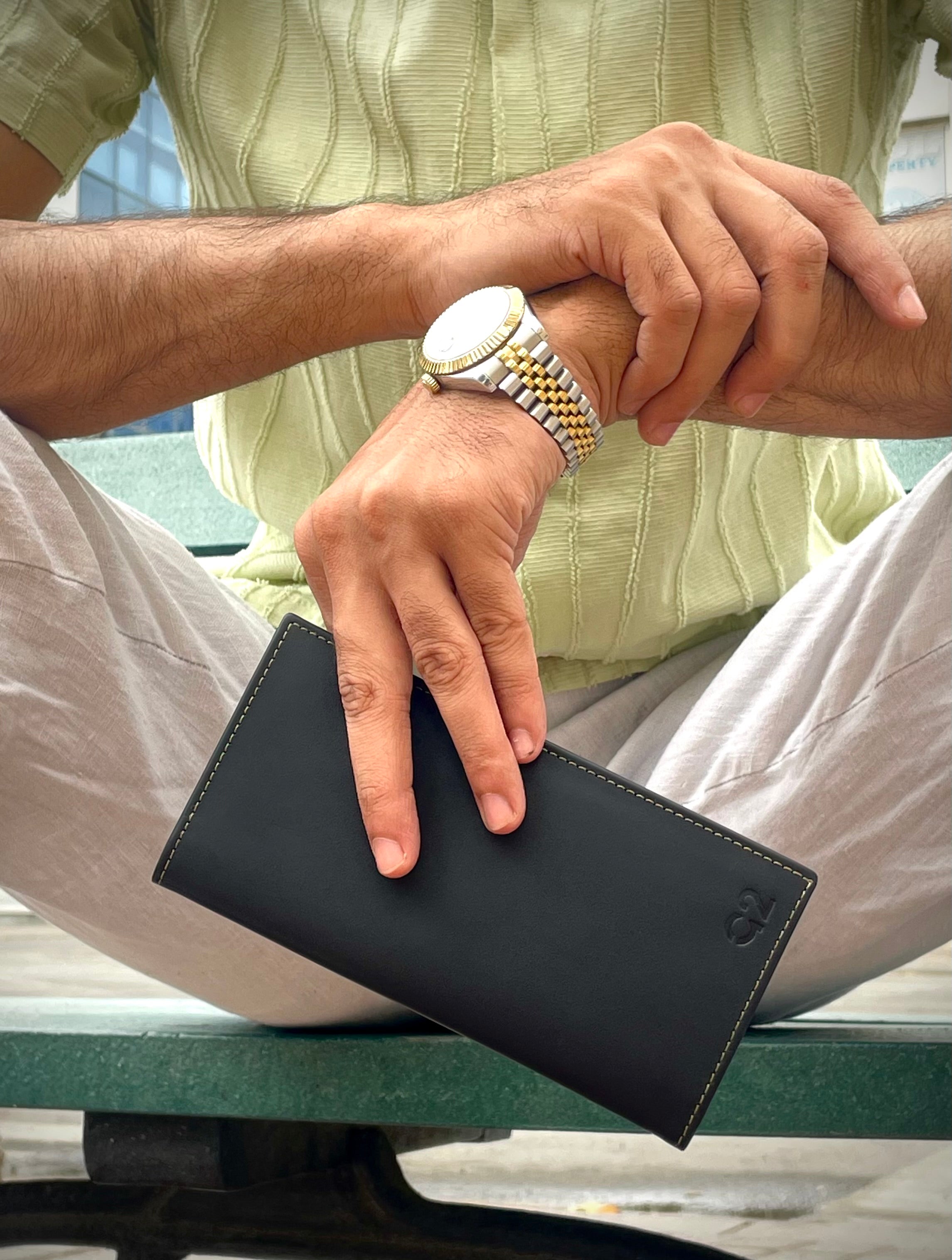 Black Leather Organizer Wallet