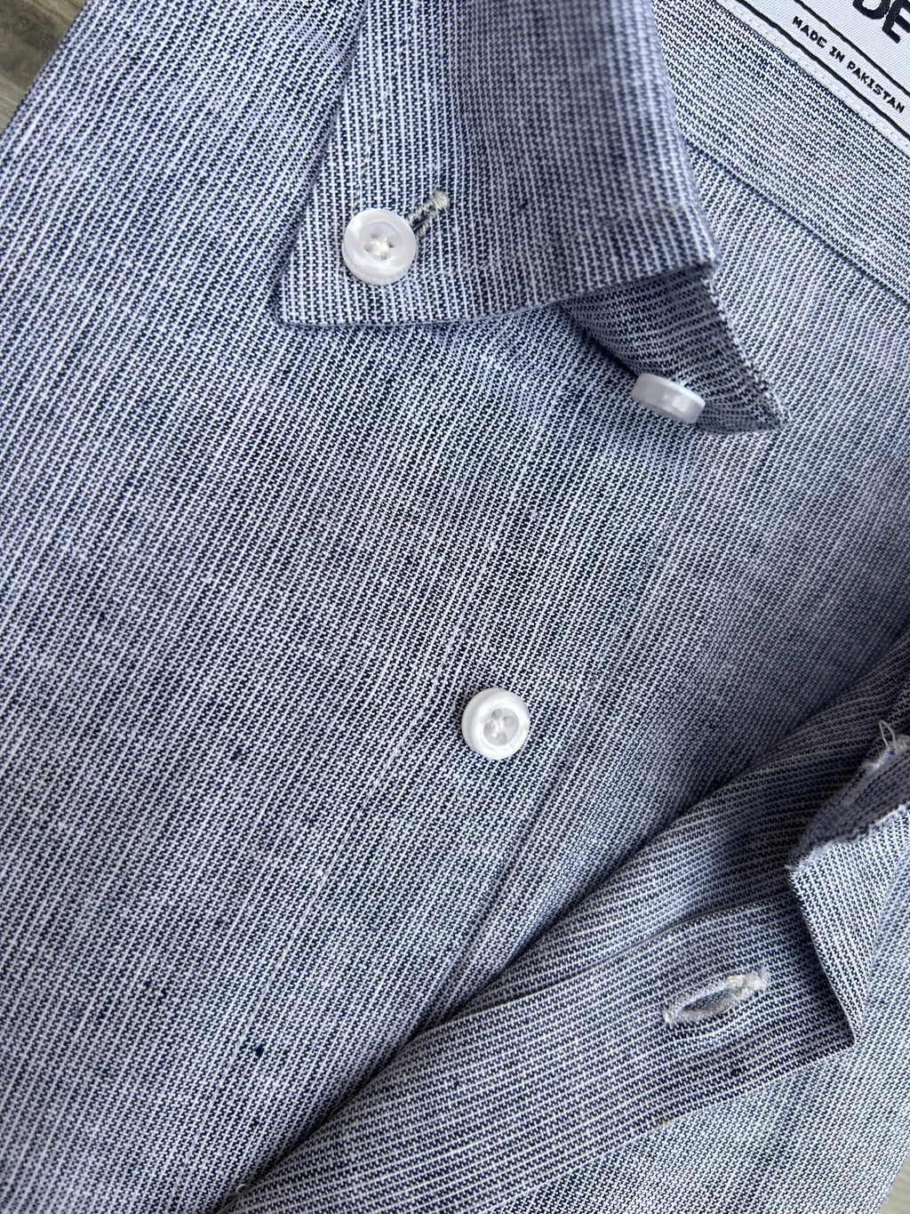 Signature Micro Striped Linen Shirt