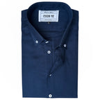 Navy Blue Linen Shirt