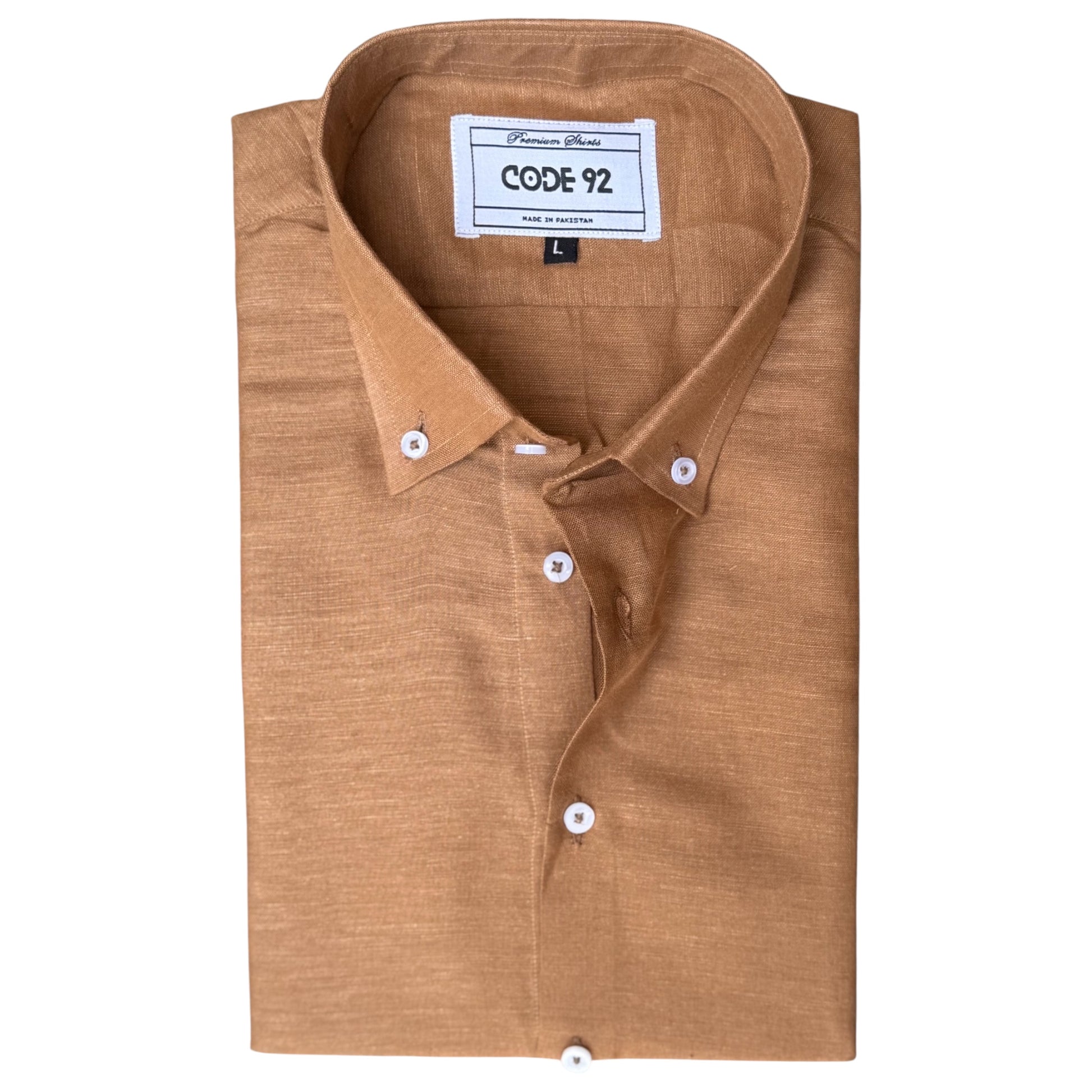 Light Coffee Linen Shirt