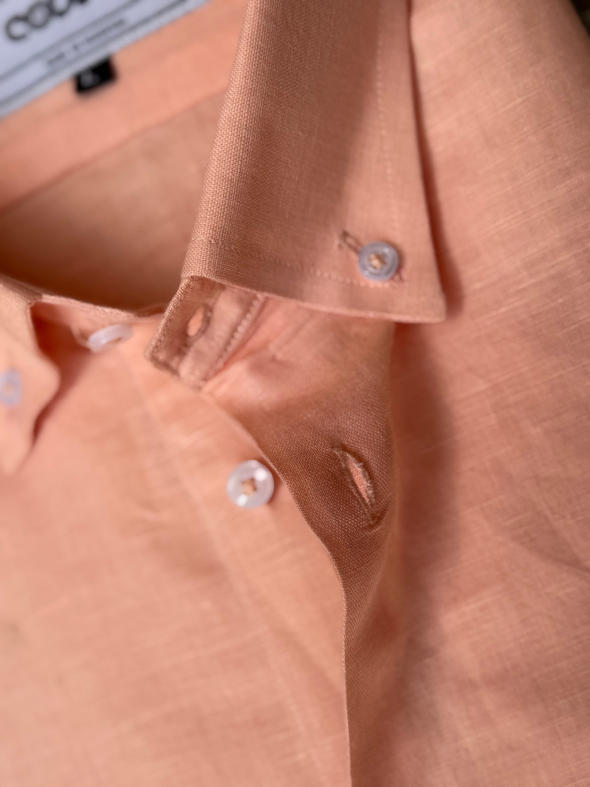 Peach Linen Shirt