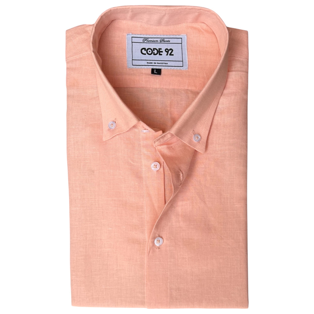 Peach Linen Shirt