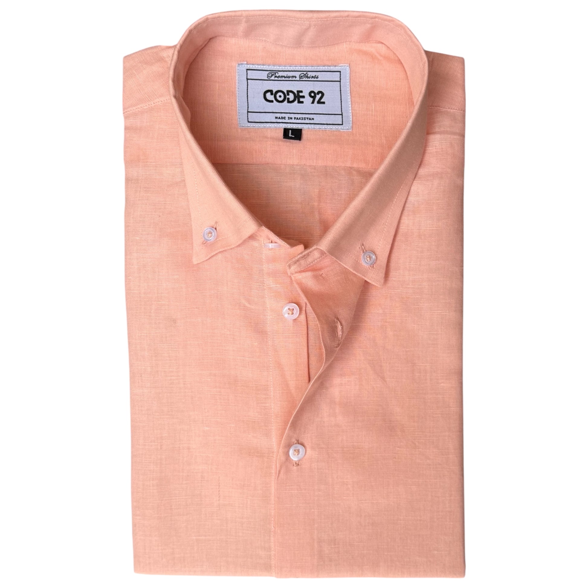 Peach Linen Shirt