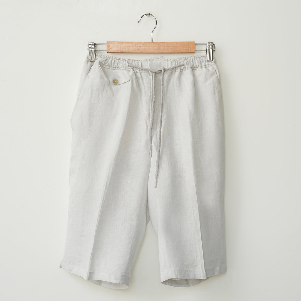Ash White Linen Shorts