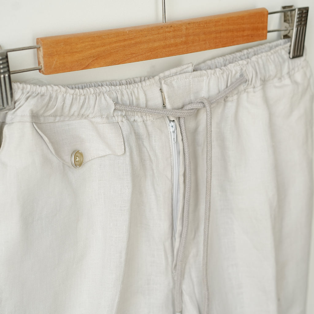 Ash White Linen Shorts