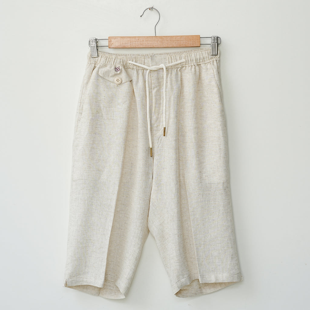 Beige Linen Shorts