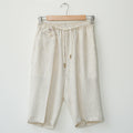 Beige Linen Shorts
