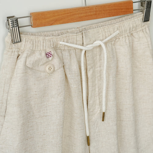 Beige Linen Shorts