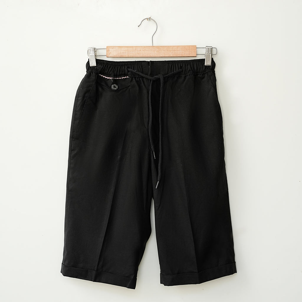 Black Linen Shorts