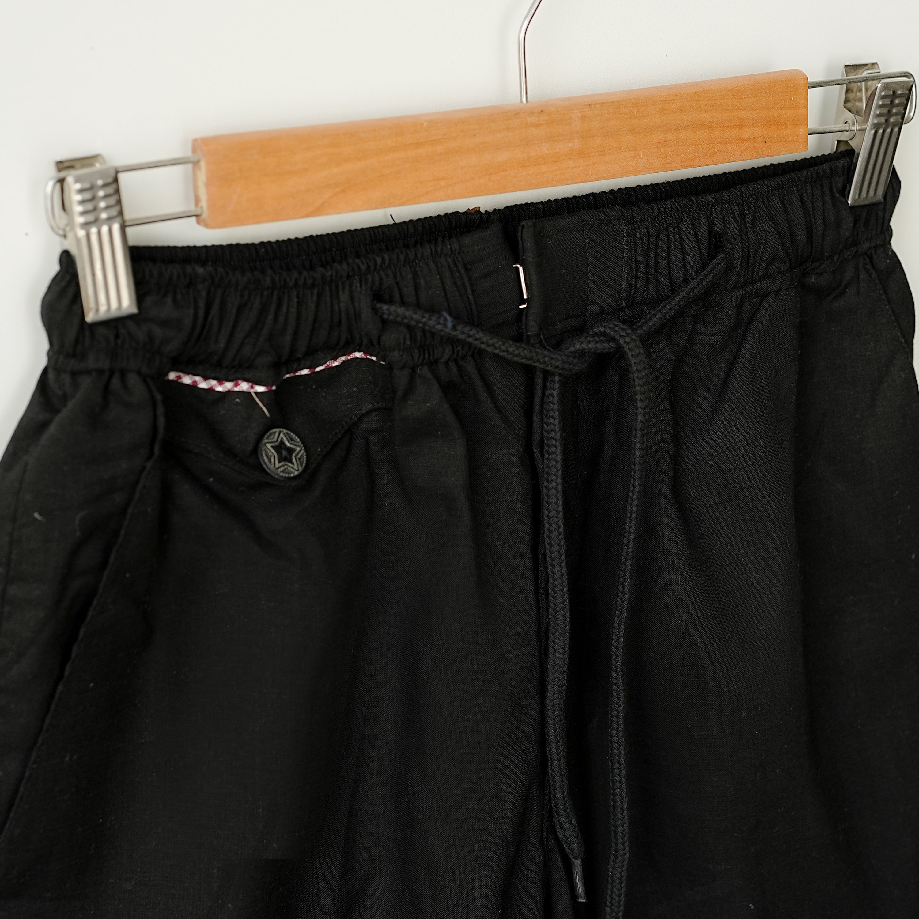 Black Linen Shorts
