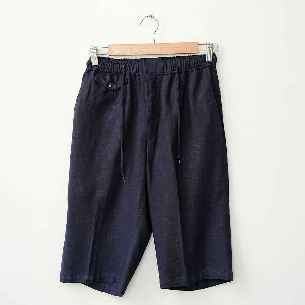 Blue Linen Shorts