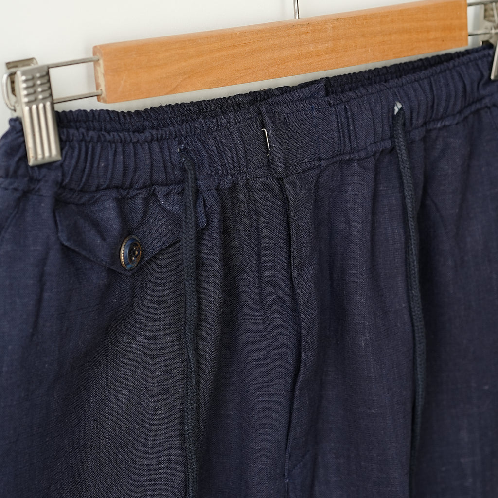 Blue Linen Shorts