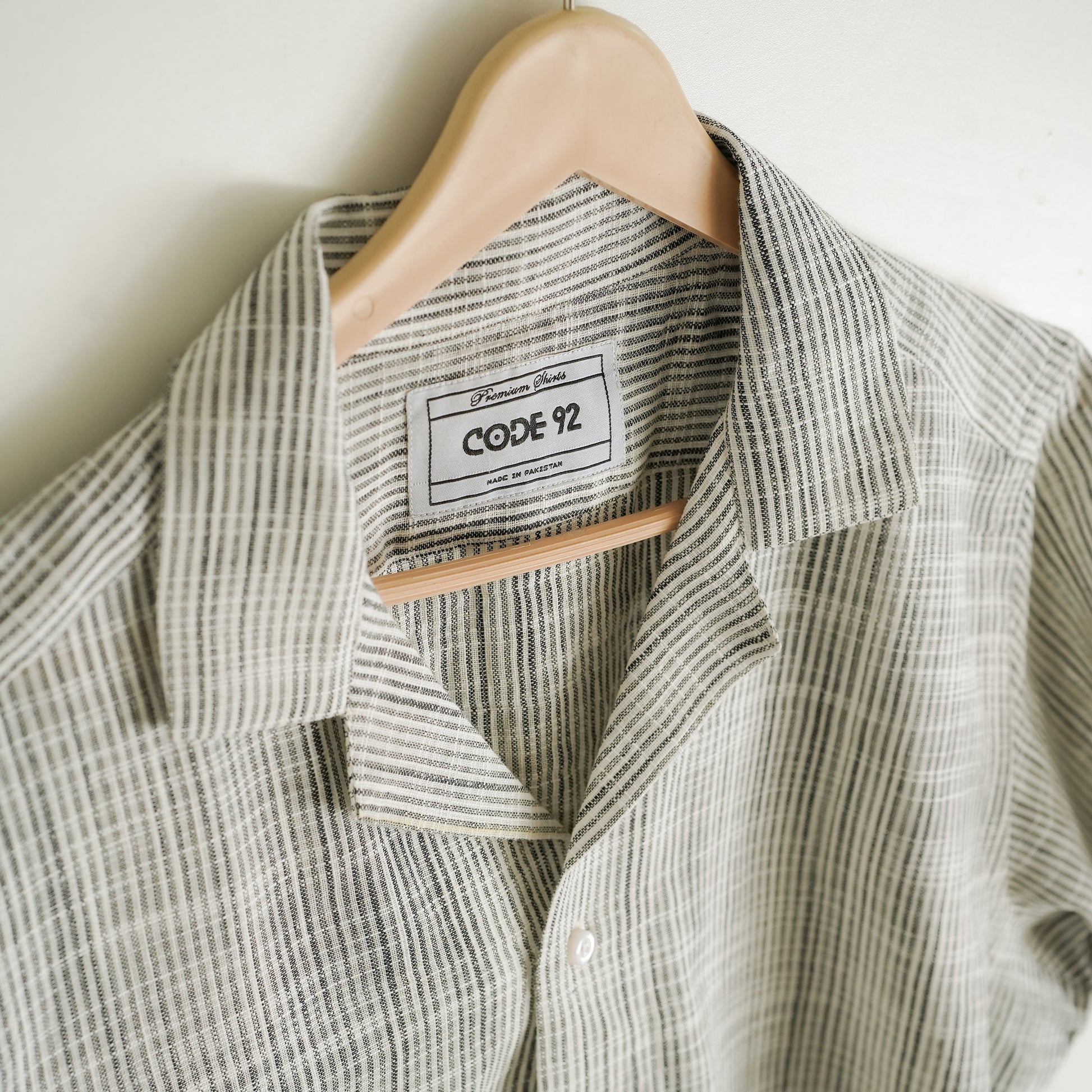 Mini Striped Cuban Cotton Linen Shirt