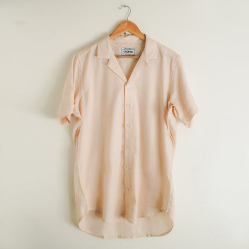 Beige Cuban Cotton Linen Shirt