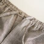 Checkered Grey Linen Pants