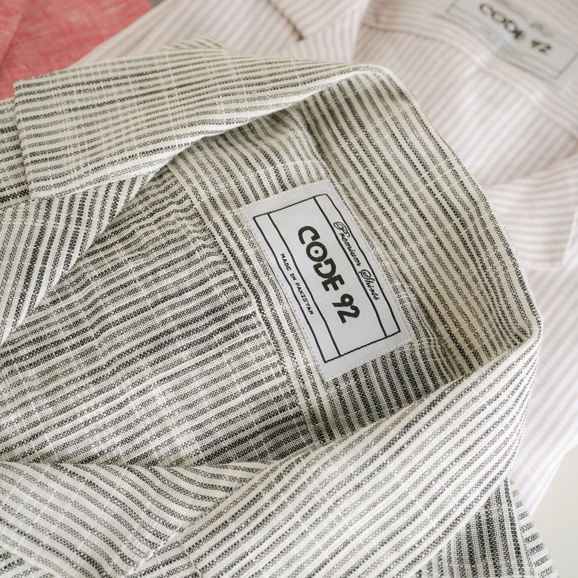 Mini Striped Cuban Cotton Linen Shirt