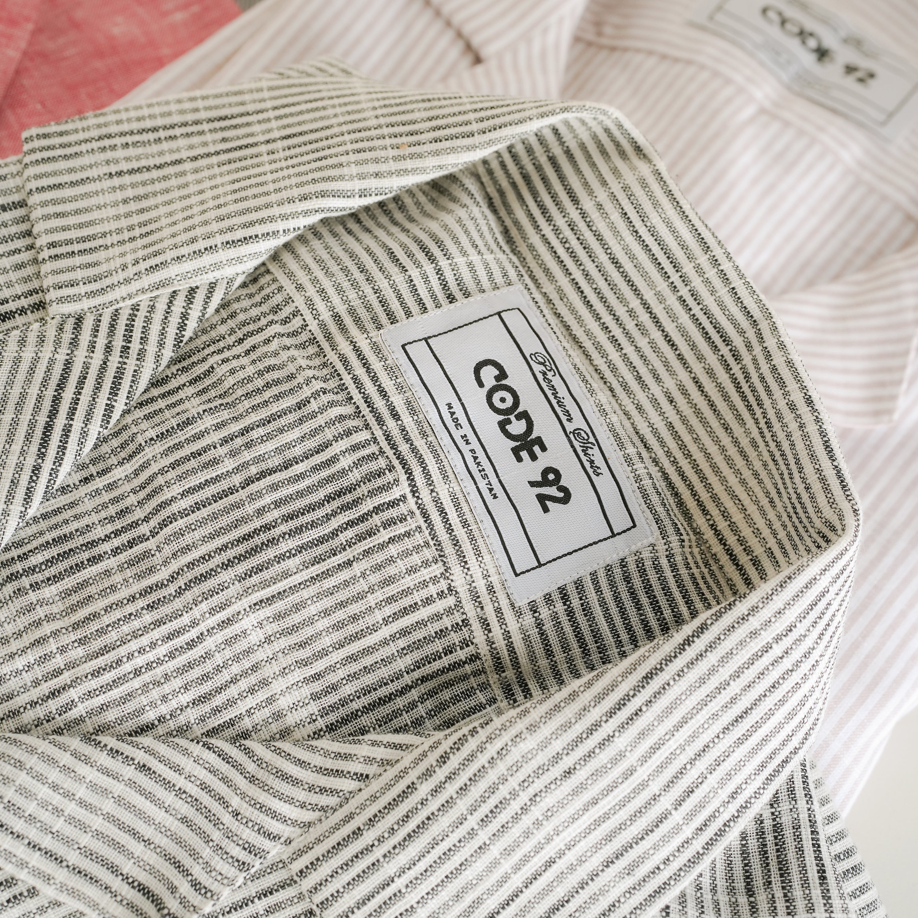 Mini Striped Cuban Cotton Linen Shirt