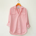 Pink Double Pocket Linen Shirt