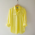 Yellow Double Pocket Linen Shirt