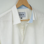 White with Blue Linen Shirt