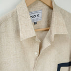 Marble Cotton Linen Front Panel Shirt